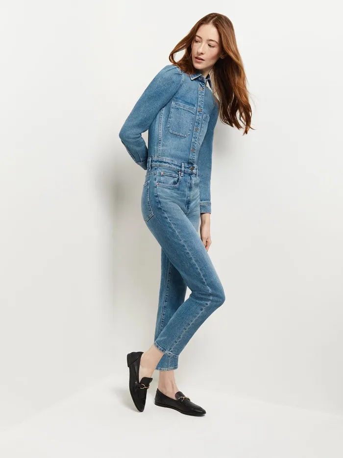 Misook Freja Denim Jumpsuit Women Pants and Shorts Misook Freja Denim Jumpsuit Women Pants and Shorts