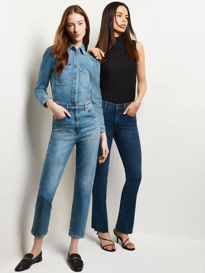 Misook Freja Denim Jumpsuit Women Pants and Shorts Misook Freja Denim Jumpsuit Women Pants and Shorts