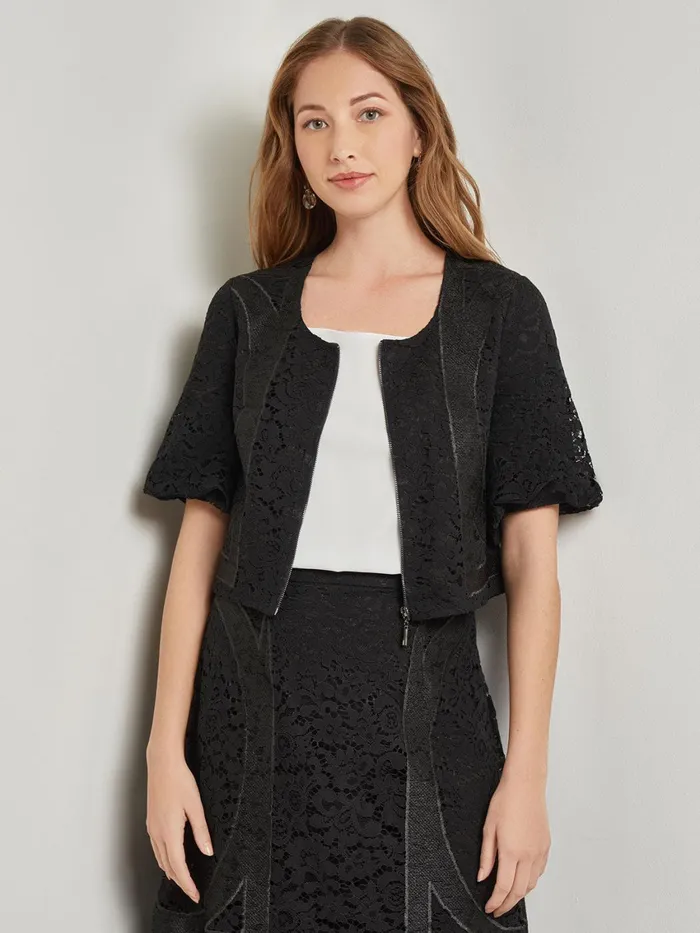 Misook Modern Fit Cropped Textural Woven Blouse Women Blouses and Shirts Misook Modern Fit Cropped Textural Woven Blouse Women Blouses and Shirts
