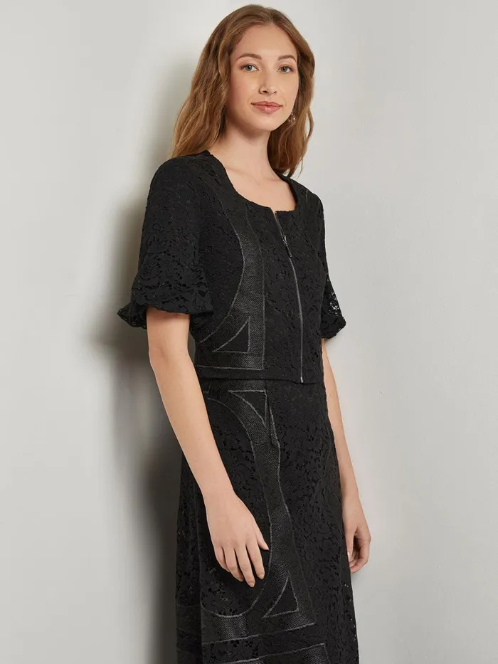 Misook Modern Fit Cropped Textural Woven Blouse Women Blouses and Shirts Misook Modern Fit Cropped Textural Woven Blouse Women Blouses and Shirts