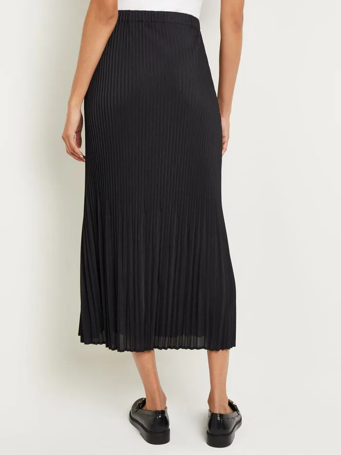 Misook Pleated Crepe De Chine Maxi Skirt Women Skirts