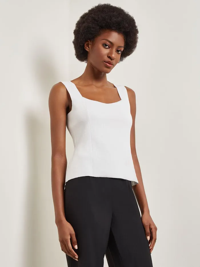 Misook Square Neck Knit Tank Women Tanks Misook Square Neck Knit Tank Women Tanks