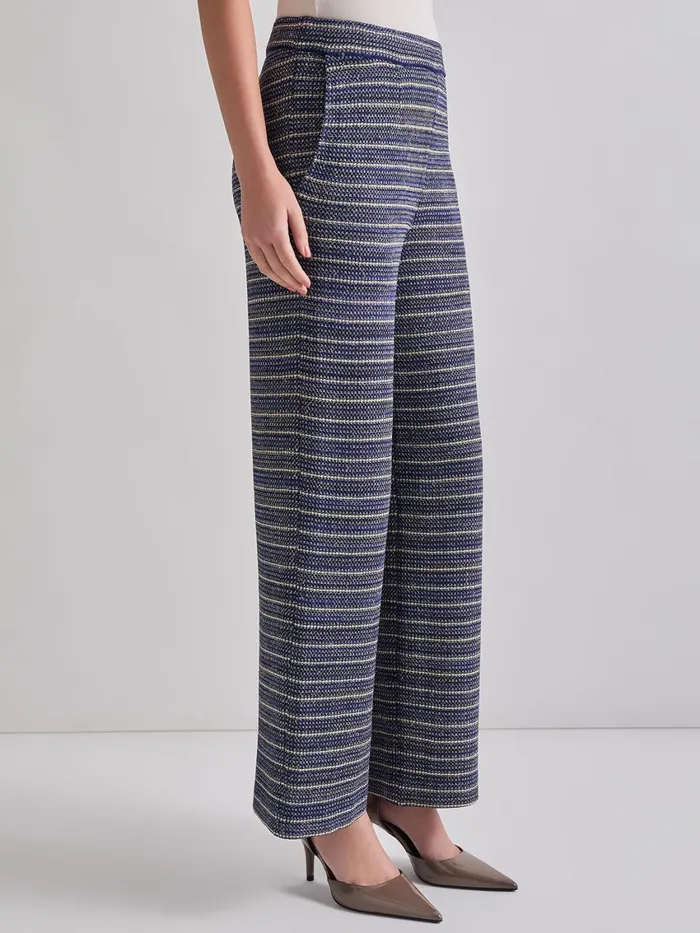 Misook Tweed Knit Straight Leg Pant Women Pants and Shorts