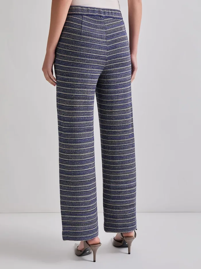 Misook Tweed Knit Straight Leg Pant Women Pants and Shorts