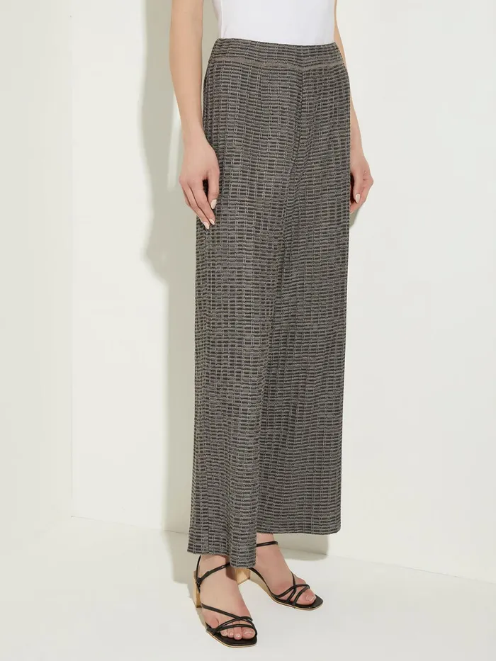 Misook Tweed Wide Leg Knit Pants Women Pants and Shorts