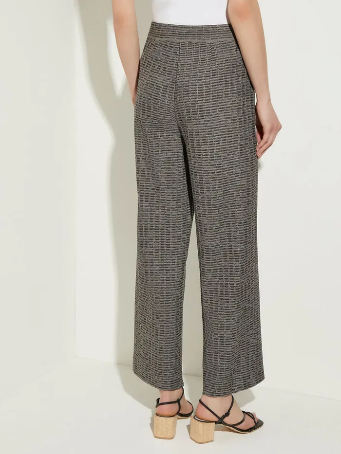 Misook Tweed Wide Leg Knit Pants Women Pants and Shorts
