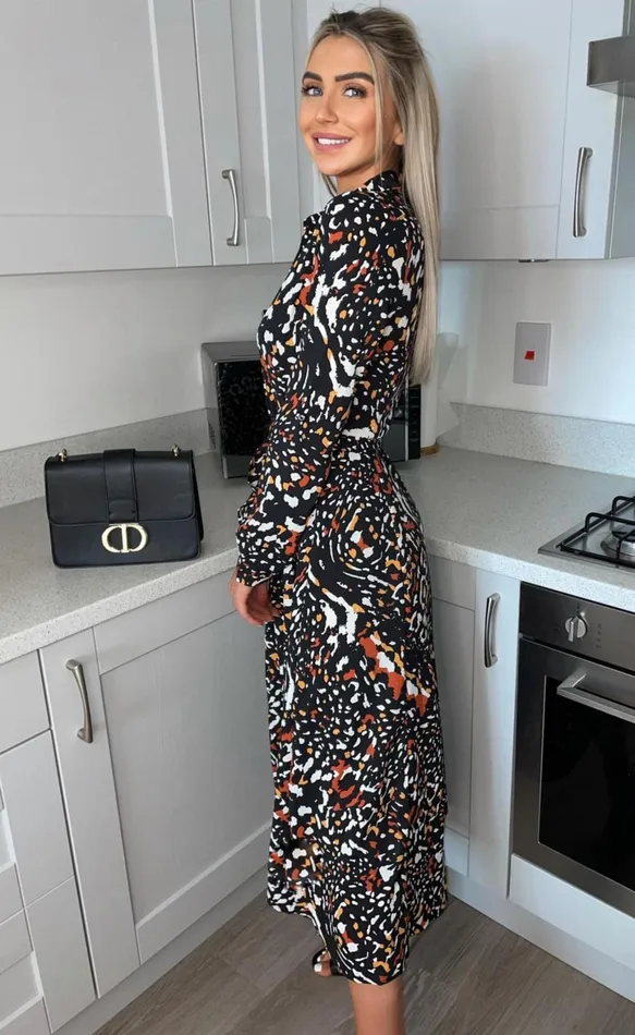 Multi Animal Print Shirt Dress Women Missfiga Maxi Dresses Multi Animal Print Shirt Dress Women Missfiga Maxi Dresses