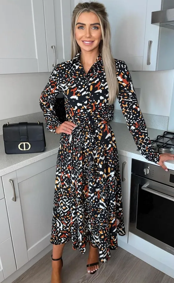 Multi Animal Print Shirt Dress Women Missfiga Maxi Dresses Multi Animal Print Shirt Dress Women Missfiga Maxi Dresses