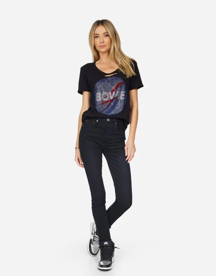 Myra Crystal Bowie Space Black Women039s Lauren Moshi Short Sleeve