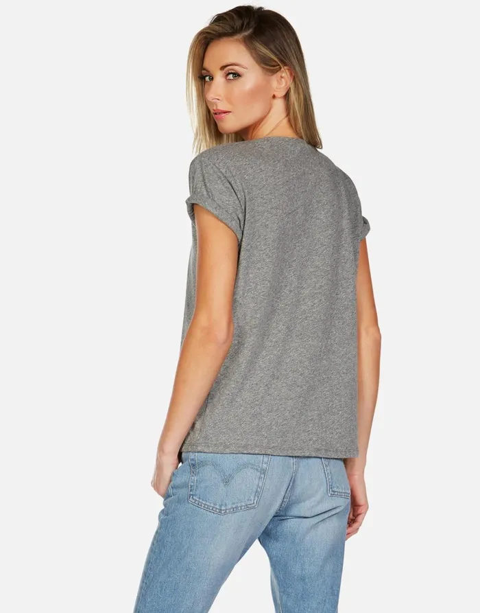 Myra Love Boxing Heather Grey Women039s Lauren Moshi Short Sleeve