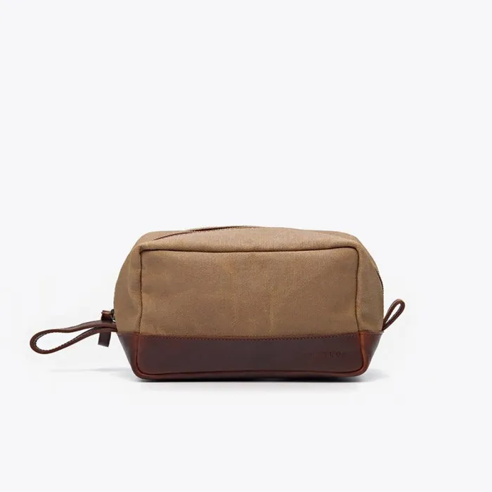 Nisolo Bags and Wallets Men Durango Dopp Kit Waxed Canvas