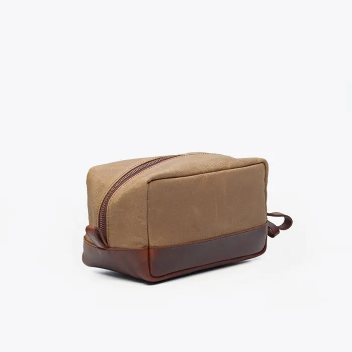 Nisolo Bags and Wallets Men Durango Dopp Kit Waxed Canvas