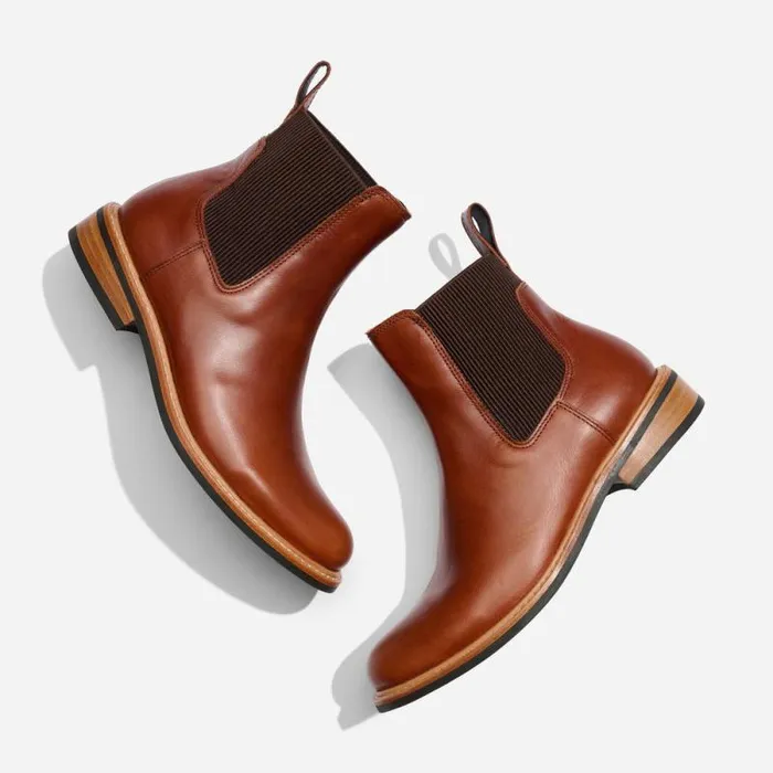 Nisolo Boots Women Carmen Chelsea Boot Brandy Nisolo Boots Women Carmen Chelsea Boot Brandy