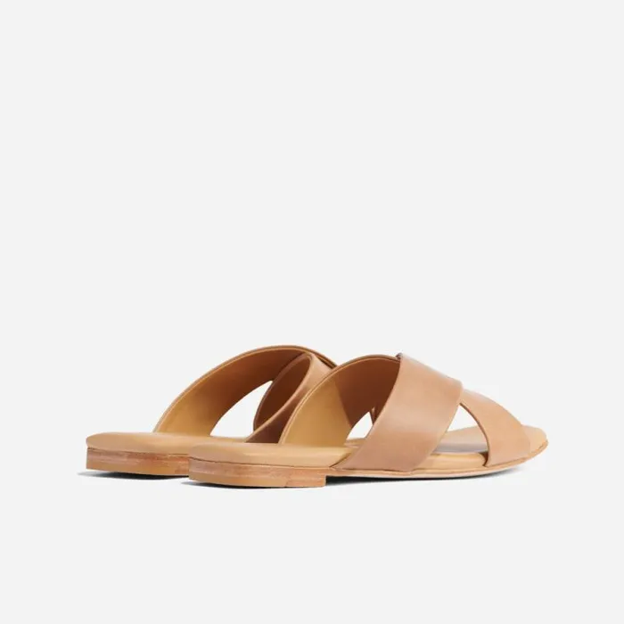 Nisolo Flats and Slip Ons Women Catalina Slide Sandal Almond