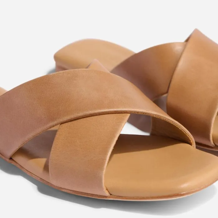 Nisolo Flats and Slip Ons Women Catalina Slide Sandal Almond
