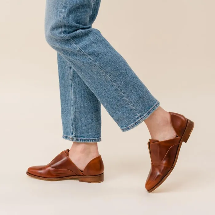 Nisolo Flats and Slip Ons Women Emma D039Orsay Oxford 20 Brandy