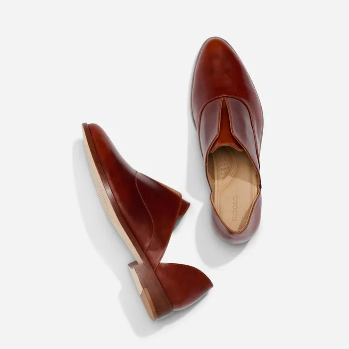 Nisolo Flats and Slip Ons Women Emma D039Orsay Oxford 20 Brandy