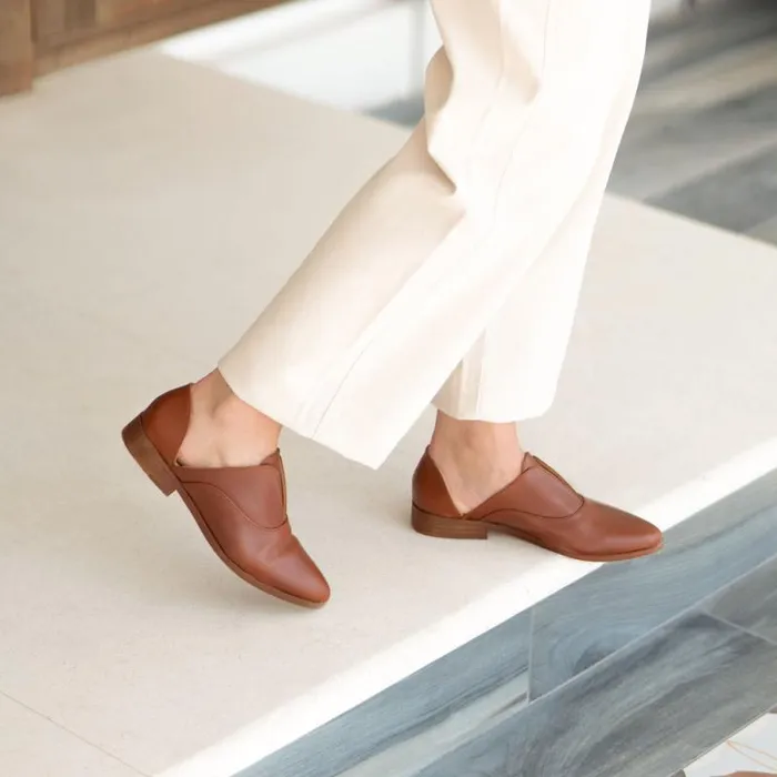 Nisolo Flats and Slip Ons Women Emma D039Orsay Oxford 20 Brandy