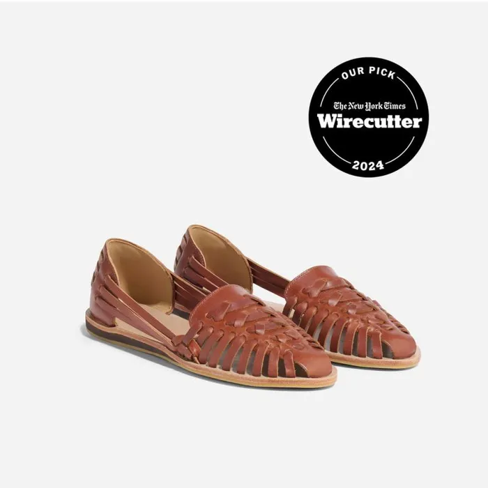 Nisolo Flats and Slip Ons Women Huarache Sandal Brandy