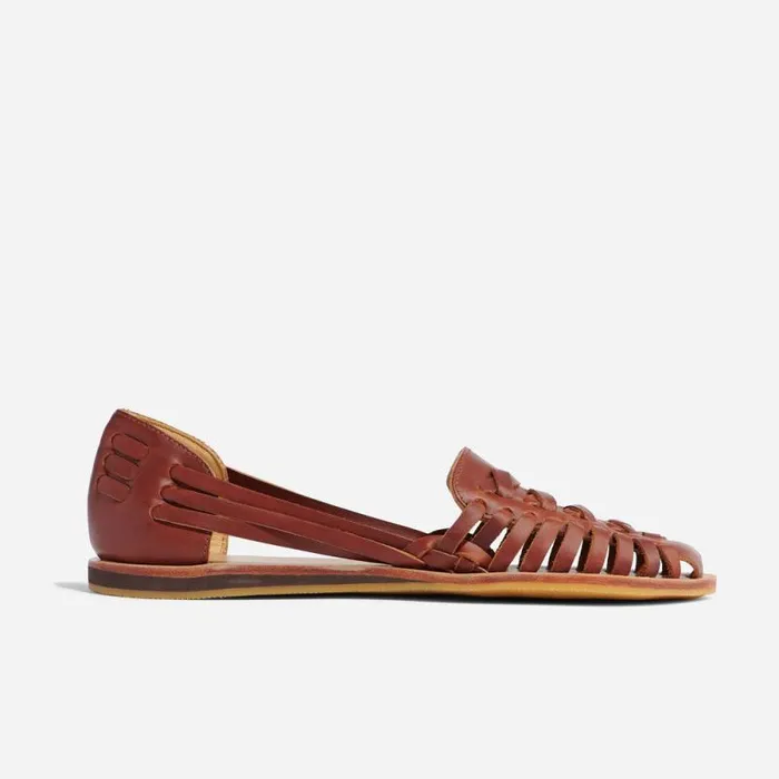 Nisolo Flats and Slip Ons Women Huarache Sandal Brandy Nisolo Flats and Slip Ons Women Huarache Sandal Brandy