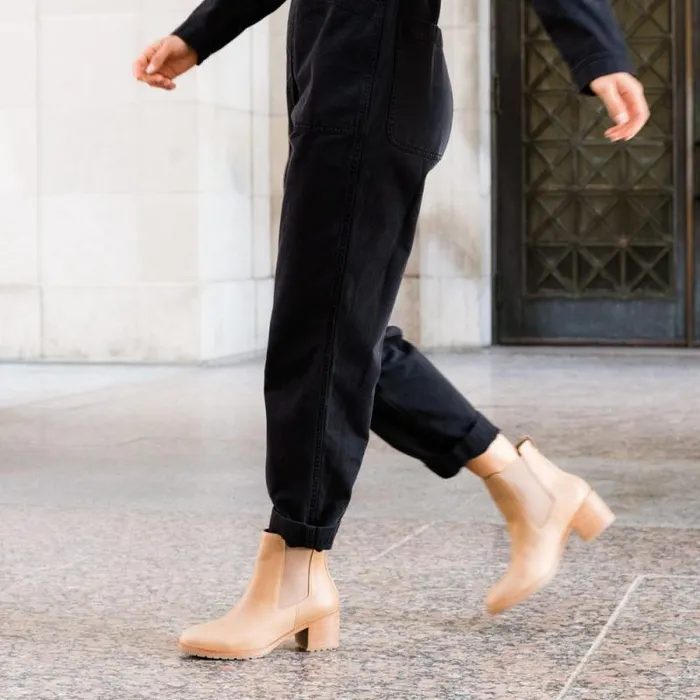 Nisolo Heels Women Ana GoTo Heeled Chelsea Boot Almond Nisolo Heels Women Ana GoTo Heeled Chelsea Boot Almond