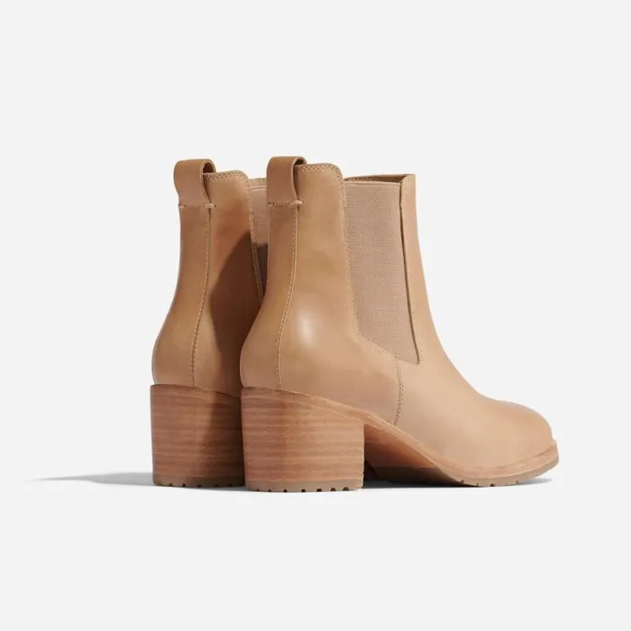 Nisolo Heels Women Ana GoTo Heeled Chelsea Boot Almond Nisolo Heels Women Ana GoTo Heeled Chelsea Boot Almond