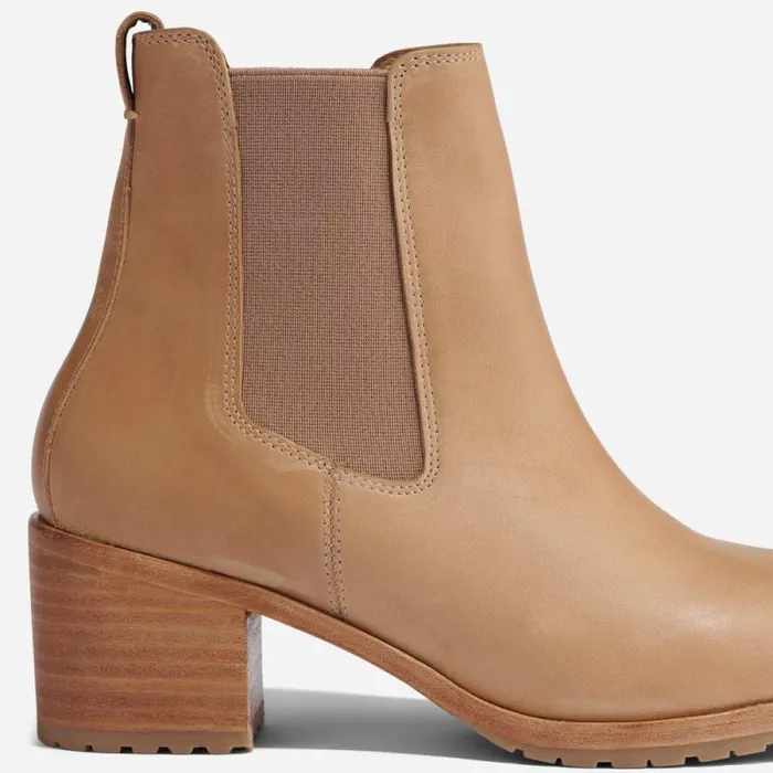 Nisolo Heels Women Ana GoTo Heeled Chelsea Boot Almond Nisolo Heels Women Ana GoTo Heeled Chelsea Boot Almond