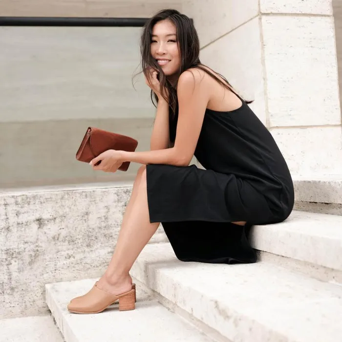 Nisolo Loafers and Mules Women AllDay Heeled Mule Almond Nisolo Loafers and Mules Women AllDay Heeled Mule Almond