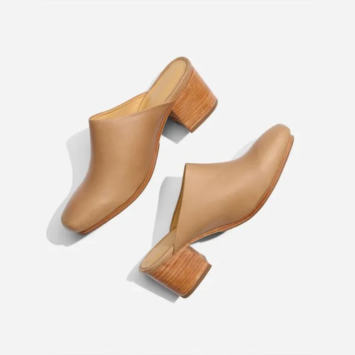 Nisolo Loafers and Mules Women AllDay Heeled Mule Almond Nisolo Loafers and Mules Women AllDay Heeled Mule Almond