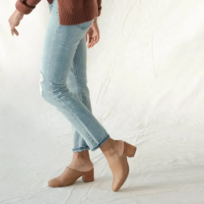 Nisolo Loafers and Mules Women AllDay Heeled Mule Almond Nisolo Loafers and Mules Women AllDay Heeled Mule Almond