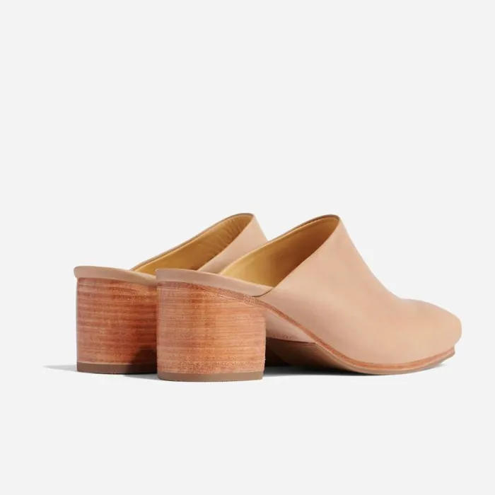 Nisolo Loafers and Mules Women AllDay Heeled Mule Almond Nisolo Loafers and Mules Women AllDay Heeled Mule Almond