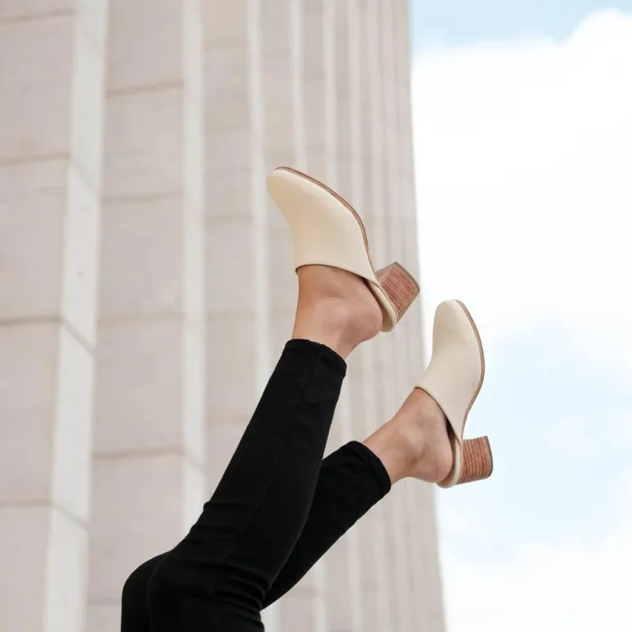 Nisolo Loafers and Mules Women AllDay Heeled Mule Bone Nisolo Loafers and Mules Women AllDay Heeled Mule Bone