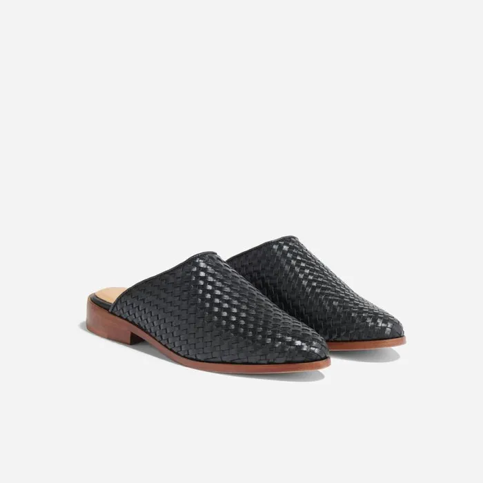 Nisolo Loafers and Mules Women Ama Woven Mule Woven Black