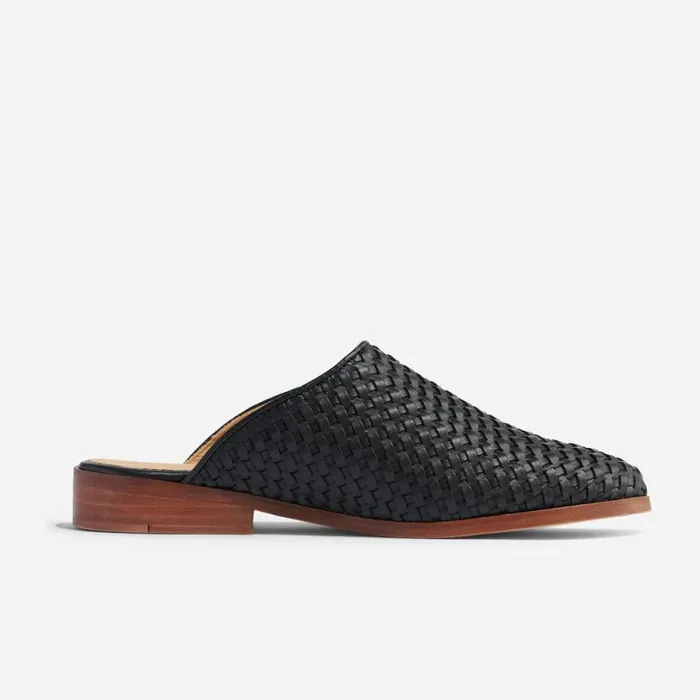 Nisolo Loafers and Mules Women Ama Woven Mule Woven Black Nisolo Loafers and Mules Women Ama Woven Mule Woven Black