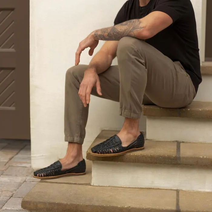 Nisolo Sandals and Slip Ons Men Huarache Sandal Black