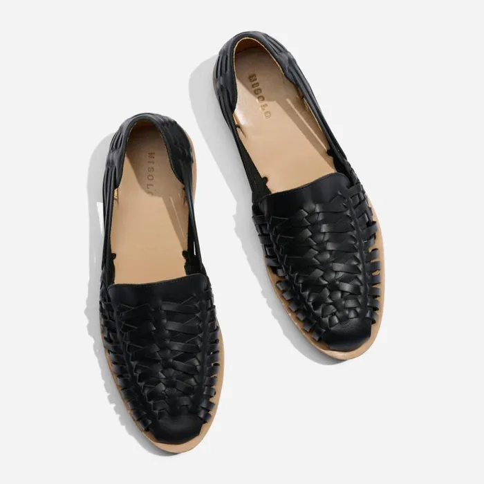 Nisolo Sandals and Slip Ons Men Huarache Sandal Black