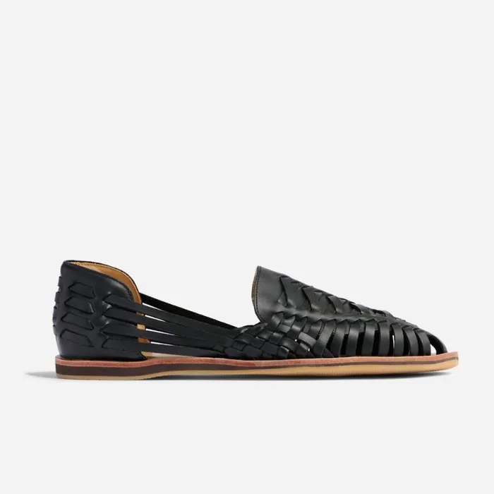 Nisolo Sandals and Slip Ons Men Huarache Sandal Black