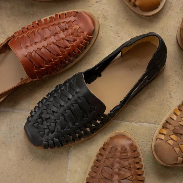 Nisolo Sandals and Slip Ons Men Huarache Sandal Black
