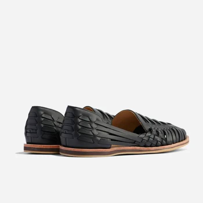 Nisolo Sandals and Slip Ons Men Huarache Sandal Black
