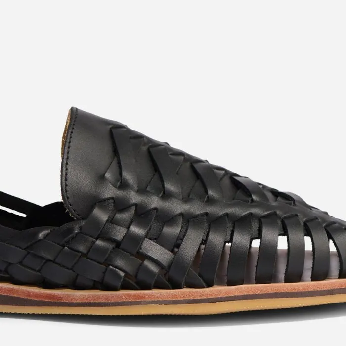 Nisolo Sandals and Slip Ons Men Huarache Sandal Black