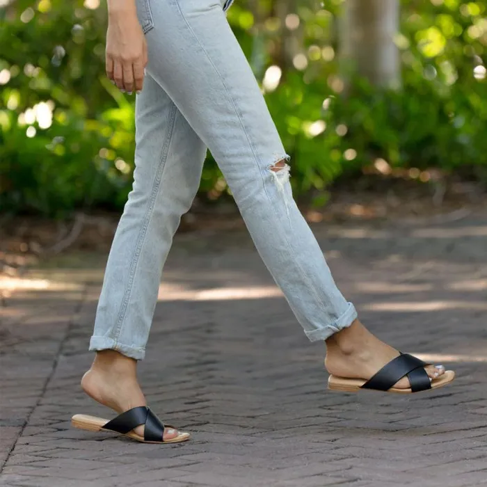 Nisolo Sandals Women Catalina Slide Sandal Black Nisolo Sandals Women Catalina Slide Sandal Black