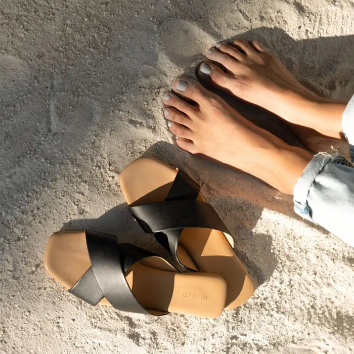 Nisolo Sandals Women Catalina Slide Sandal Black Nisolo Sandals Women Catalina Slide Sandal Black