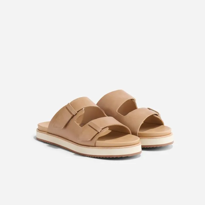 Nisolo Sandals Women Ella Flatform Slide Almond