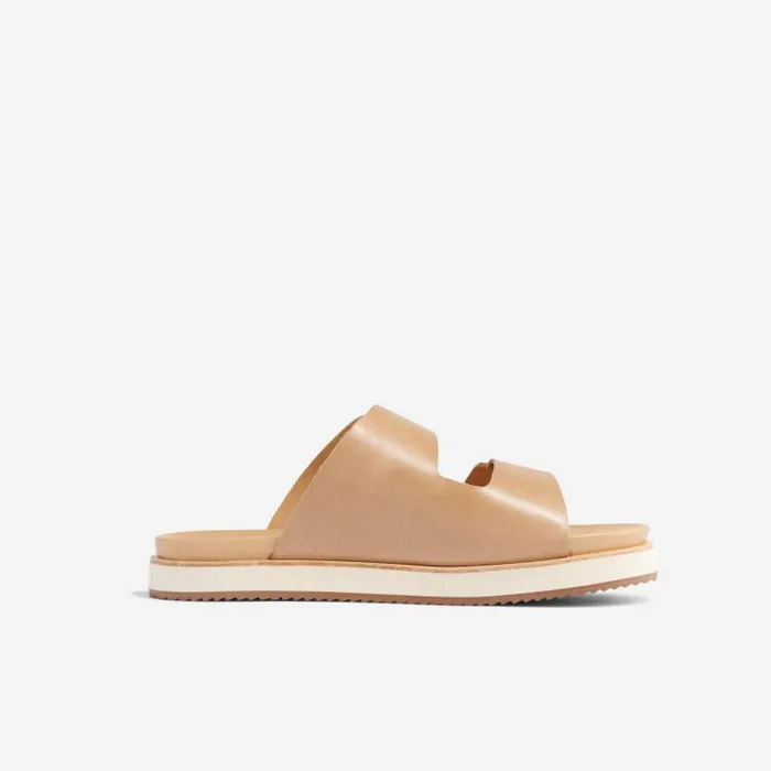 Nisolo Sandals Women Ella Flatform Slide Almond Nisolo Sandals Women Ella Flatform Slide Almond