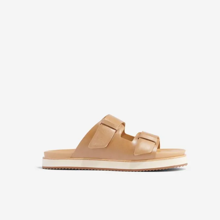 Nisolo Sandals Women Ella Flatform Slide Almond Nisolo Sandals Women Ella Flatform Slide Almond