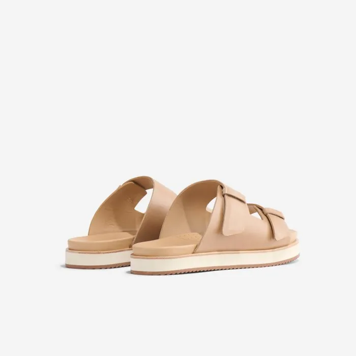 Nisolo Sandals Women Ella Flatform Slide Almond Nisolo Sandals Women Ella Flatform Slide Almond
