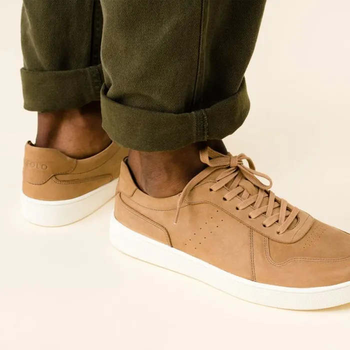 Nisolo Sneakers Men Beto GoTo Court Sneaker Tobacco Nisolo Sneakers Men Beto GoTo Court Sneaker Tobacco
