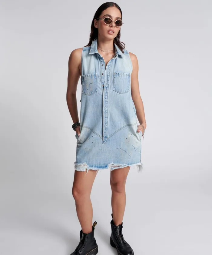 One Teaspoon Denim Dresses BEST BLUE ARTISTE BRAXTON DRESS 8211 Women
