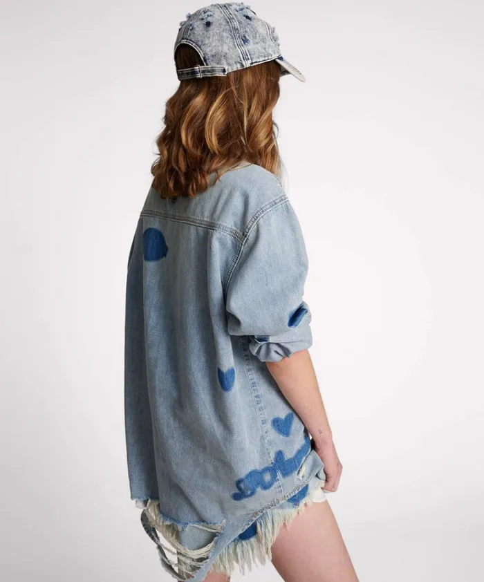 One Teaspoon Denim Shirts HENDRIXE PATCHED EVERYDAY DENIM SHIRT 8211 Women
