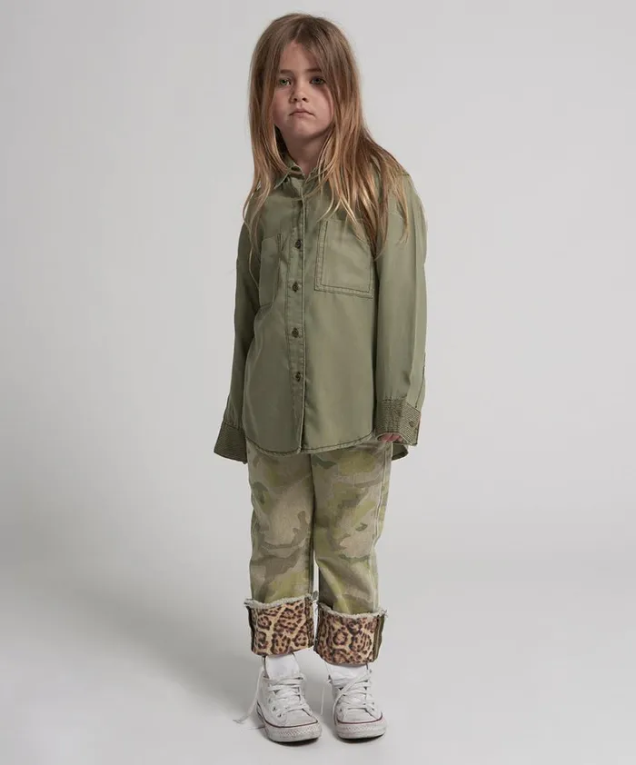One Teaspoon Denim Tops KIDS KHAKI SOHO SHIRT 8211 WomenKids One Teaspoon Denim Tops KIDS KHAKI SOHO SHIRT 8211 WomenKids